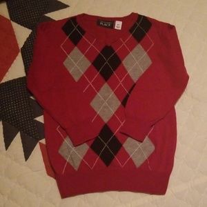 Boys red v neck sweater size 5t
